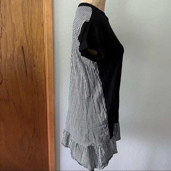 LOVE ON TOP Girls sz L Black Dress Gingham Ruffle Short Sleeve - Picture 3 of 7